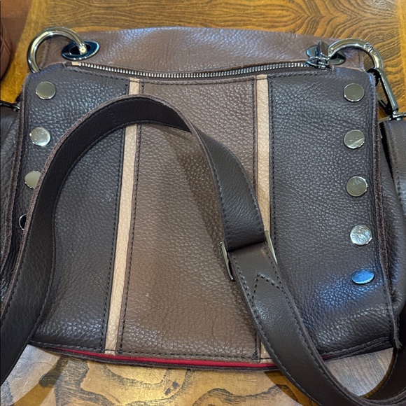 Hammitt Two-Tone Brown Leather Messenger Bag